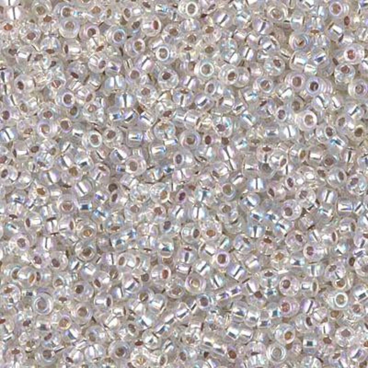 Miyuki 11 Round Seed Bead, 11-1001, Silver Lined Crystal AB, 13 grams